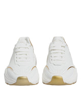 Dolce & Gabbana White Gold Daymaster Low Top Sneakers Shoes