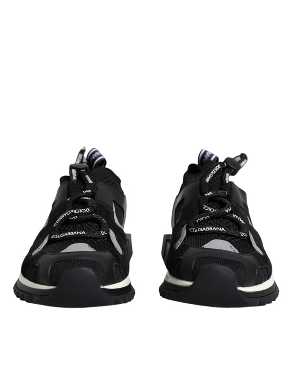 Dolce & Gabbana Black Mesh Sorrento Trekking Sneakers Shoes