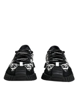 Dolce & Gabbana Black Logo Lace Up Low Top NS1 Sneakers Shoes