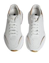 Dolce & Gabbana Gold White Daymaster Low Top Sneakers Shoes