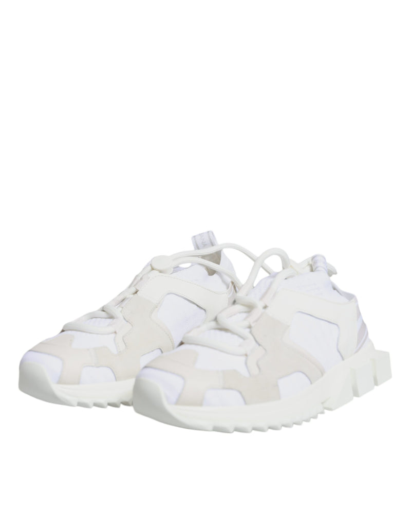 Dolce & Gabbana White Mesh Sorrento Trekking Sneakers Shoes