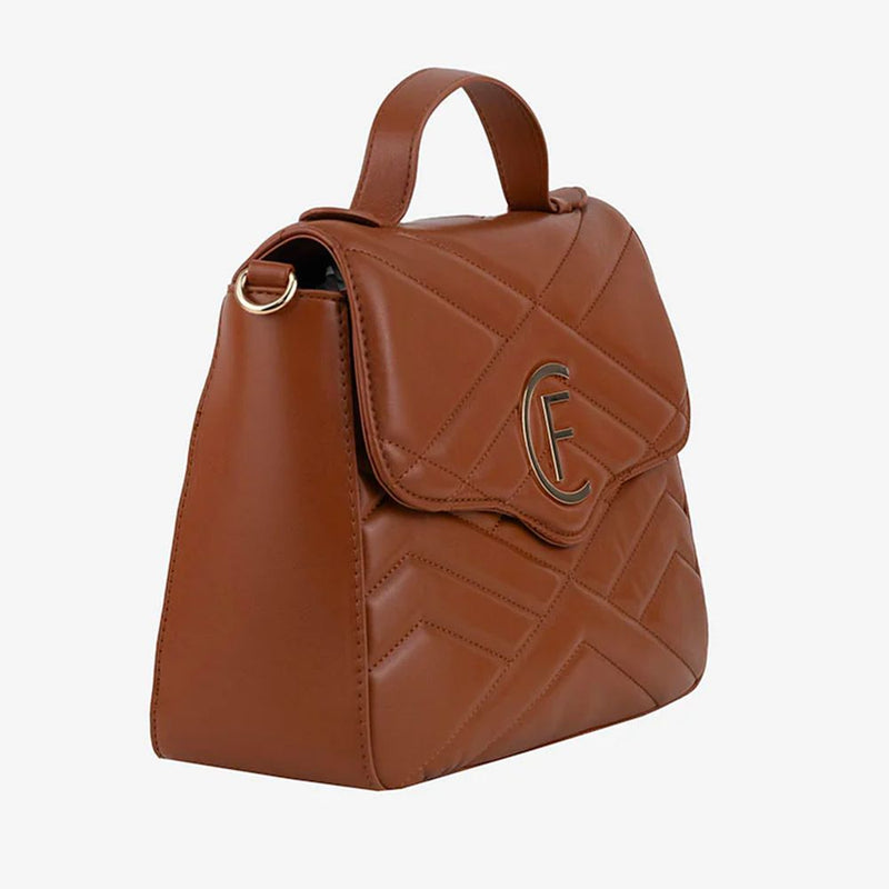 CRISTINAEFFE Brown Artificial Leather Crossbody Bag