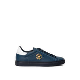 Roberto Cavalli Blue Leather Sneaker