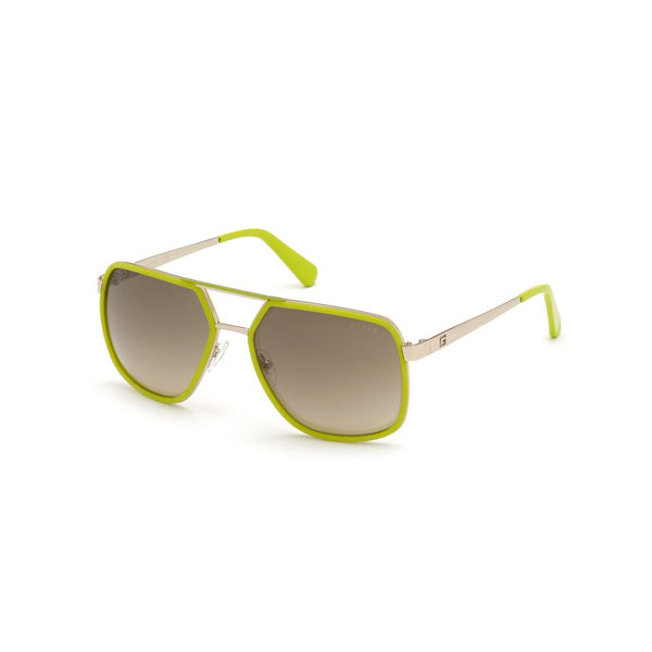 Guess Green Metal Sunglasses