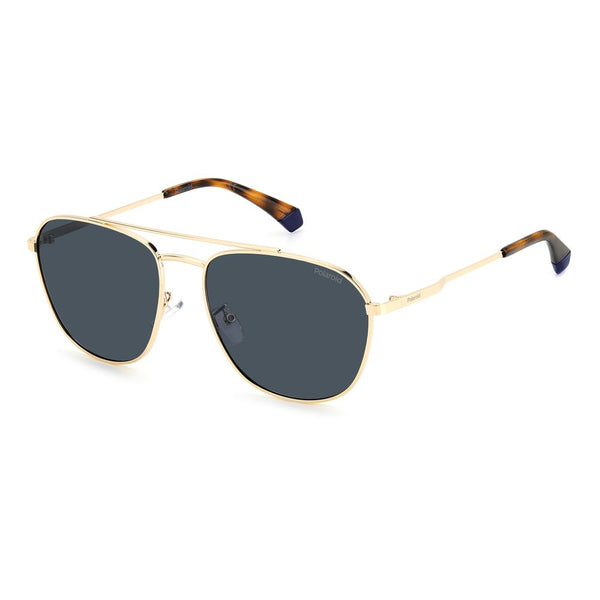 Polaroid Gold Stainless Steel Sunglasses