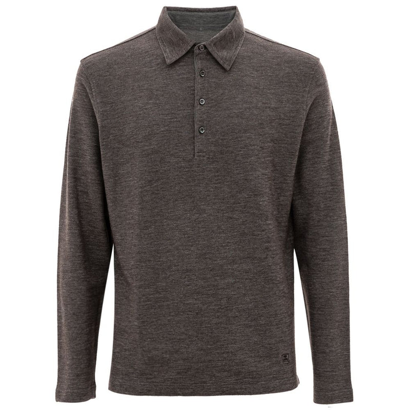 Corneliani Gray Wool Polo Shirt