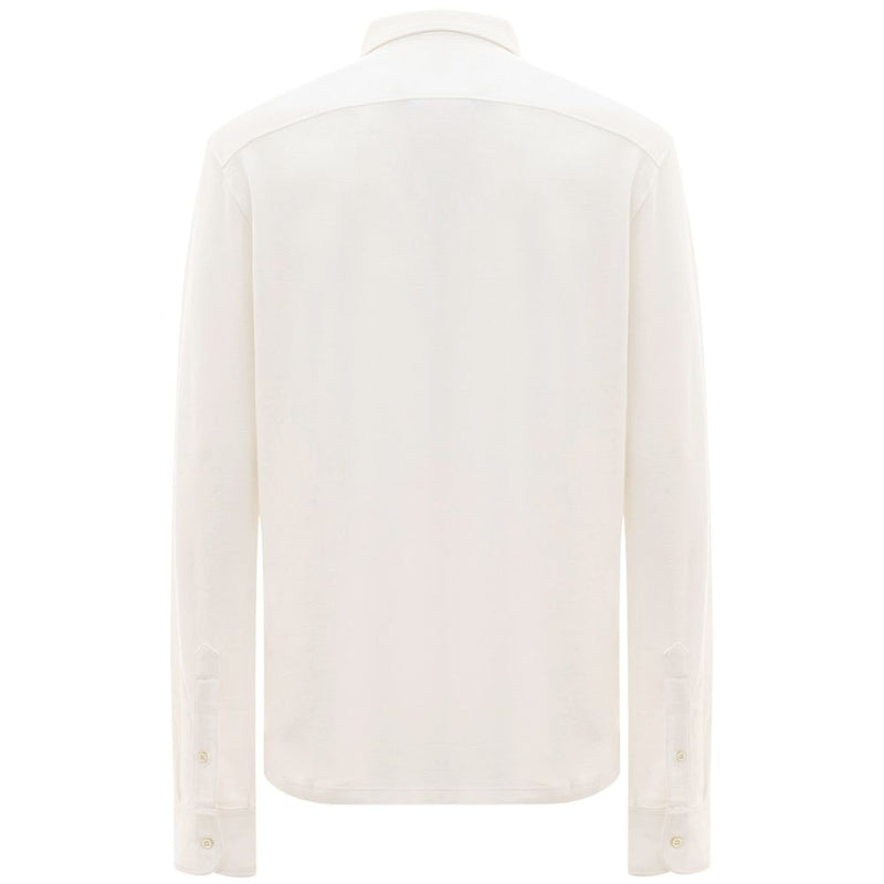 Corneliani White Cotton Polo Shirt