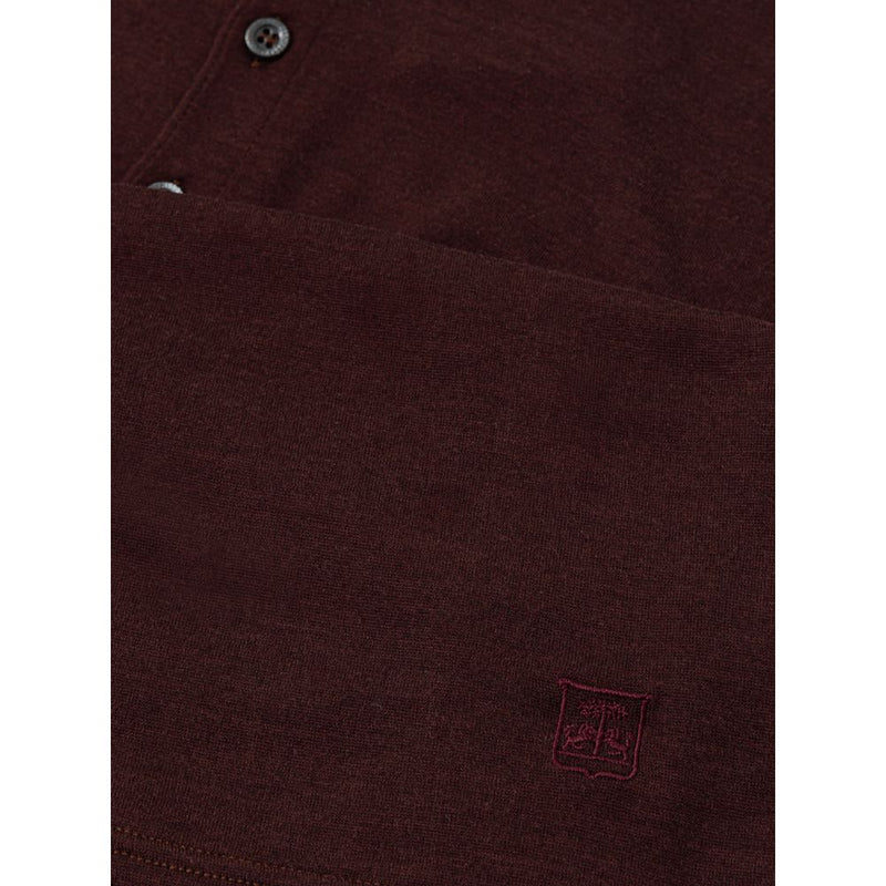 Corneliani Bordeaux Wool Polo Shirt