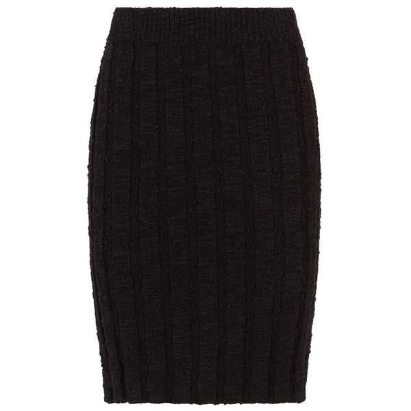 Dolce & Gabbana Black Wool Vergine Skirt