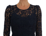 Dolce & Gabbana Elegant Floral Lace A-Line Dress