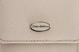 Dolce & Gabbana Sleek White Leather Condom Case Wallet