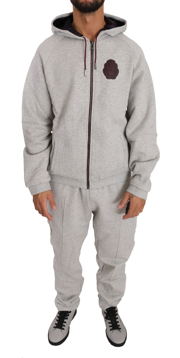 Billionaire Italian Couture Italian Couture Gray Cotton Sweatsuit