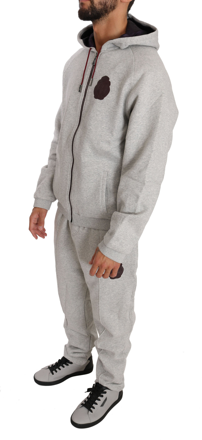 Billionaire Italian Couture Italian Couture Gray Cotton Sweatsuit