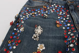 Dolce & Gabbana Enchanted Sicily Crystal Heart Boyfriend Jeans