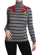 Dolce & Gabbana Elegant Embroidered Cashmere-Silk Sweater