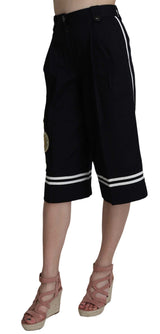 Dolce & Gabbana Elegant High Waist Black Cotton Pants