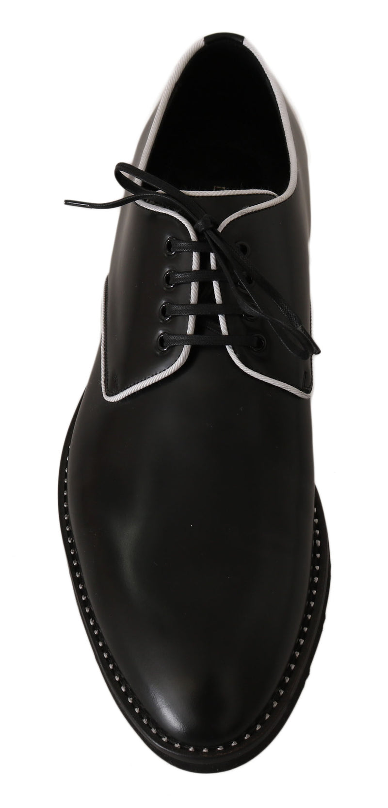 Dolce & Gabbana Elegant Black Leather Derby Dress Shoes