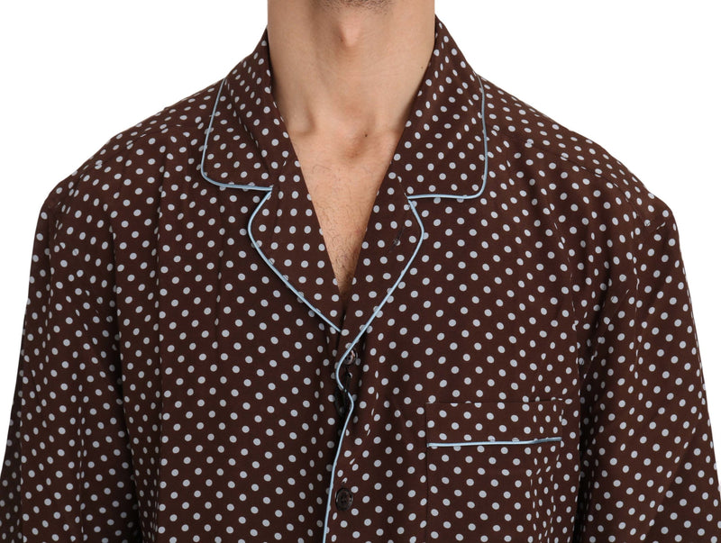 Dolce & Gabbana Exquisite Italian Silk Polka Dot Shirt