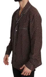 Dolce & Gabbana Exquisite Italian Silk Polka Dot Shirt