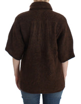 Cavalli Elegant Short Sleeved Brown Cardigan