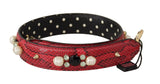 Dolce & Gabbana Elegant Red Python Leather Shoulder Strap