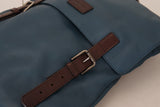 Dolce & Gabbana Elegant Blue Leather Backpack Bag