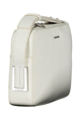 Calvin Klein Elegant White Shoulder Bag with Logo Detail