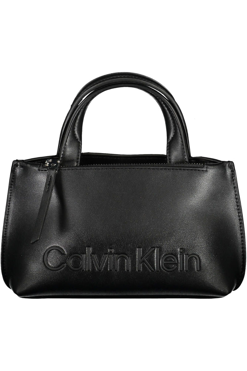 Calvin Klein Elegant Black Dual-Handle Designer Bag