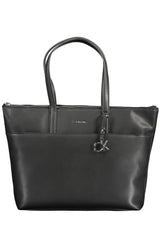 Calvin Klein Elegant Black Shoulder Bag with Contrasting Details