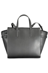 Calvin Klein Elegant Black Handle Bag With Contrasting Details