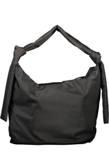 Calvin Klein Elegant Black Shoulder Bag with Logo Appliqué