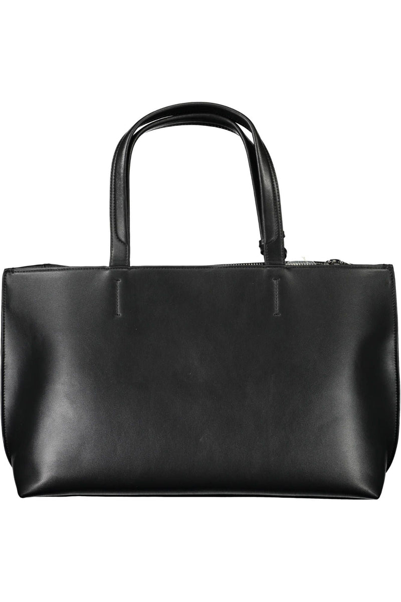 Calvin Klein Elegant Black Shoulder Bag with Contrast Details