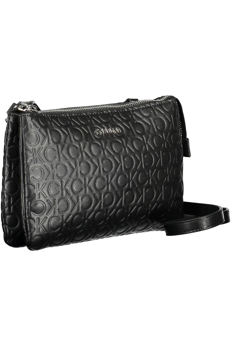 Calvin Klein Elegant Black Shoulder Bag with Contrasting Details