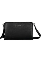 Calvin Klein Eco-Chic Black Shoulder Bag with Contrasting Details