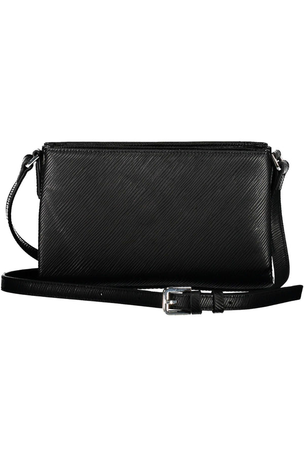 Calvin Klein Eco-Chic Black Shoulder Bag with Contrasting Details