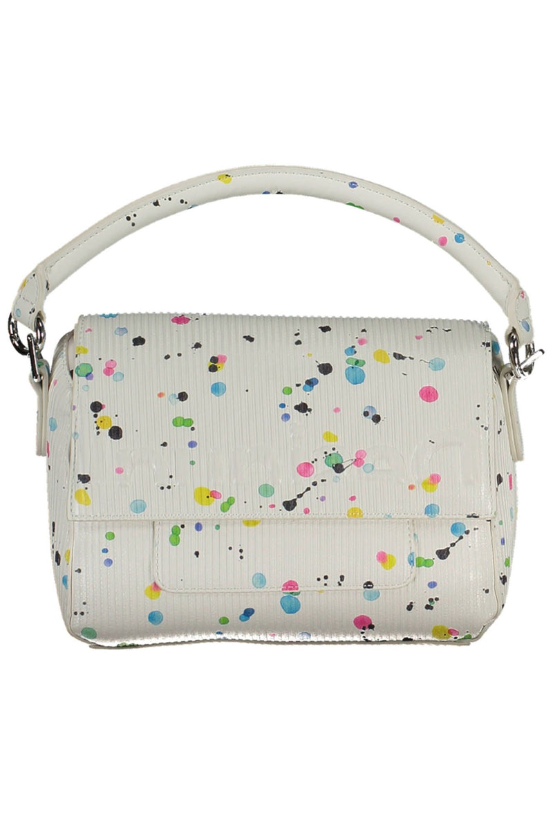 Desigual Chic White Contrasting Detail Shoulder Bag