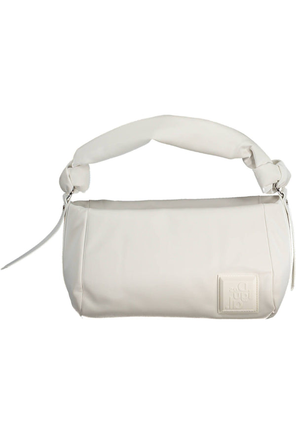 Desigual Elegant White Shoulder Bag with Logo Detail