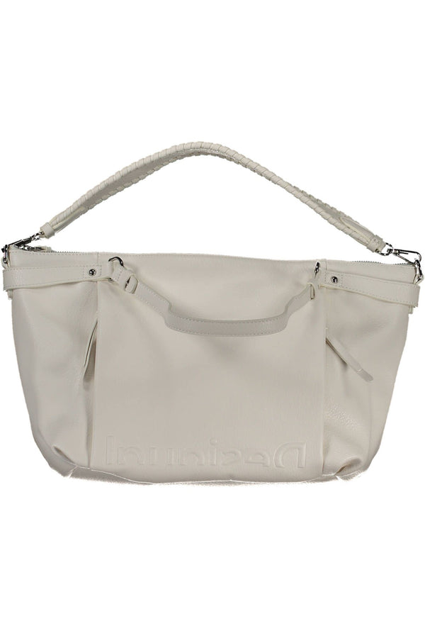 Desigual Chic White Multi-Strap Handbag Delight