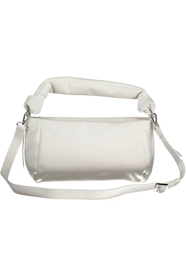 Desigual Elegant White Shoulder Bag with Logo Detail