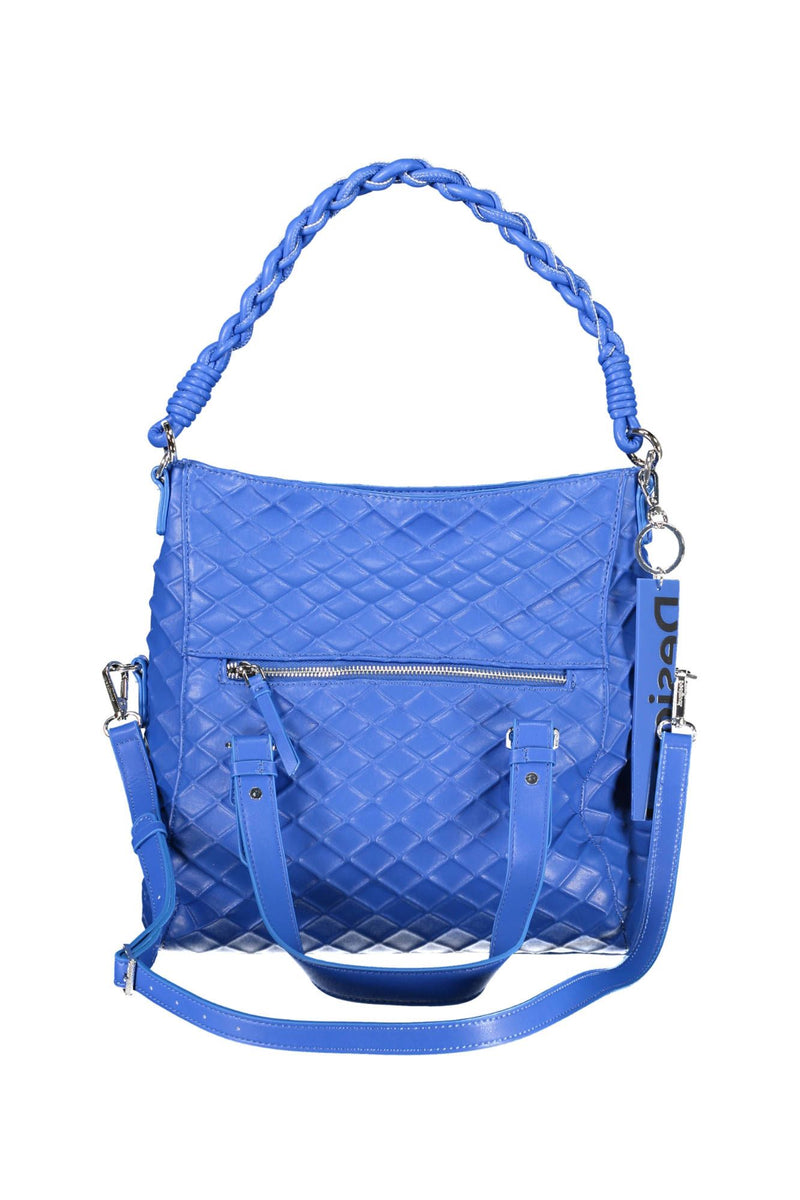 Desigual Chic Blue Contrasting Detail Handbag