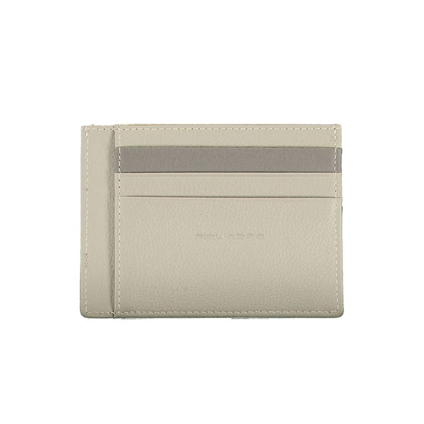 Piquadro Sleek Gray Leather RFID Card Holder