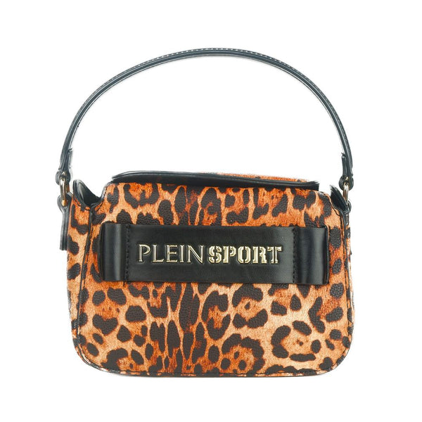 Plein Sport Chic Leopard Print Shoulder Bag with Logo Detail