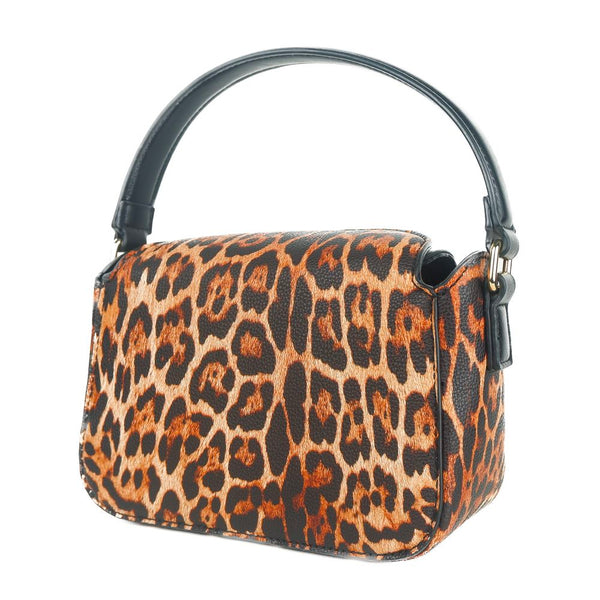 Plein Sport Chic Leopard Print Shoulder Bag with Logo Detail