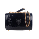 Plein Sport Chic Patent Effect Chain Shoulder Bag