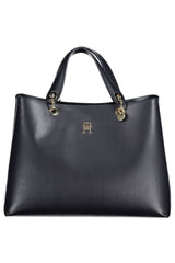 Tommy Hilfiger Elegant Blue Handbag with Versatile Handles