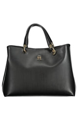 Tommy Hilfiger Elegant Black Multicompartment Handbag