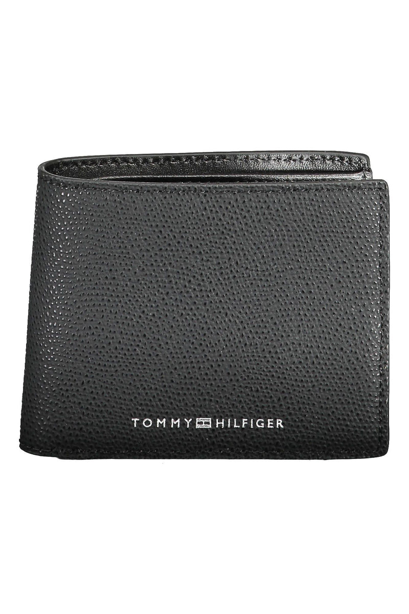 Tommy Hilfiger Elegant Black Leather Bifold Wallet