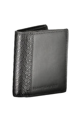 Tommy Hilfiger Elegant Black Leather Bifold Wallet