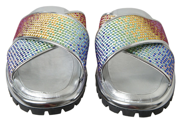 Dolce & Gabbana Dolce & Gabbana Sparkling Silver Slides