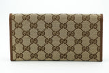 Gucci Elegant Two-Tone Leather Canvas Wallet